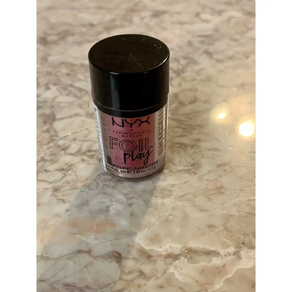NYX Foil Play Cream Pigment Eyeshadow Booming 02 Eyes NEW Glitter Shimmer Pink R